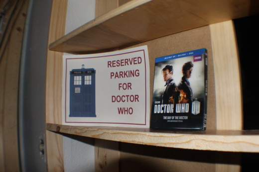 Right side shelves TARDIS interior - Reserved Parking for Doctor Who