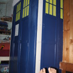 The TARDIS seems to have materialized partially inside the walls of our home.