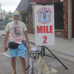 Ken Bob and Psycho Herman at mile 2 in under 45 minutes - it was under 45 before we began taking photos.