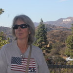 Adreah and the Hollywood sign