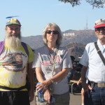 Ken Bob, Adreah, and Uncle Dave and the Hollywood sign