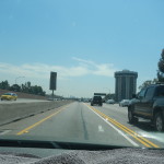 Driving toward Los Angeles