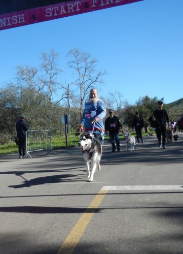 2019-02-17 Kay Finishes Paws for the Cure 5K, Irvine Regional Park, Irvine